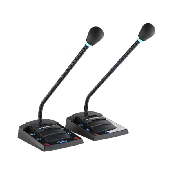 Stelberry D-700, чёрное цифровое переговорное устройство офисной связи "директор-секретарь"